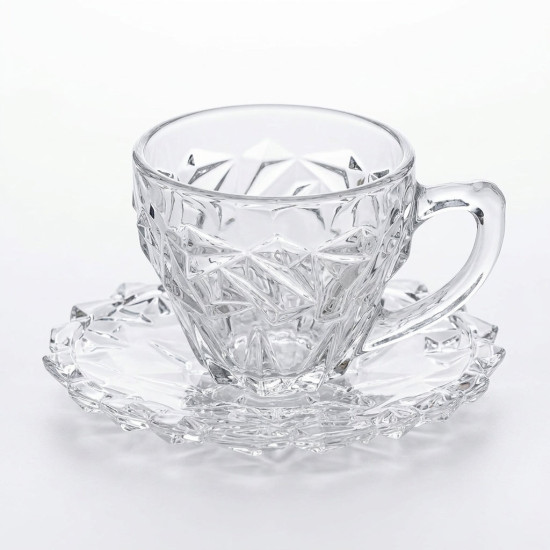 Tea Cup and Saucer Set - 6 Pcs